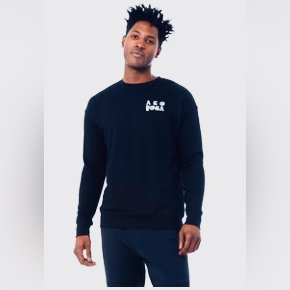 ALO Yoga Rare Black Vantage Crewneck sweater, mindful movement logo, size large - Picture 6 of 6
